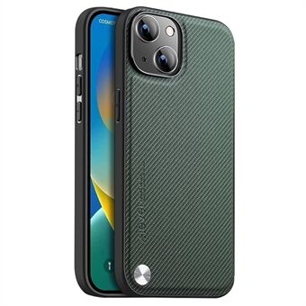 X-LEVEL Kevlar II-seriens Anti-Fald Telefontaske til iPhone 15 Carbon Fiber Texture PU+TPU Beskyttende Mobiltelefon Cover
