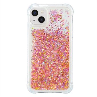 Til iPhone 15 Quicksand Glitter Sequins Telefon Etui TPU Stødsikker Bagcover