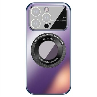 VOERO Kompatibel med MagSafe-telefoncover til iPhone 15 AG Nano-frosted logo View PC-etui med glasslinsefilm.