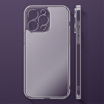 VOERO Til iPhone 15 Slim-Fit Telefonetui Hærdet glas + TPU mat telefoncover