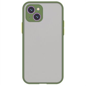 Til iPhone 15 Skin-Touch Anti-Drop Case TPU+PC Hybrid Telefon Beskyttende Bagside Dækning