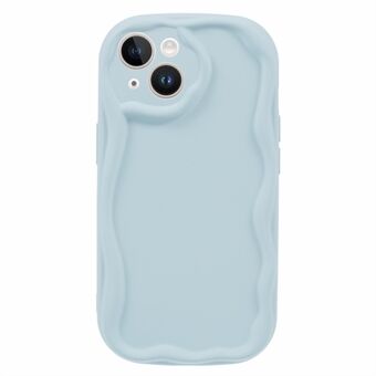 Til iPhone 15-etui Candy-farvet gummibelagt modstandsdygtig mod ridser TPU-telefonbagside