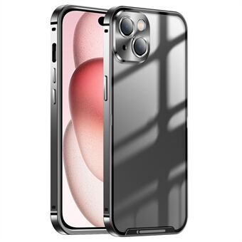 Til iPhone 15 Mat Telefoncover Stødsikkert Aluminiumsramme Dæksel med Linsebeskytter