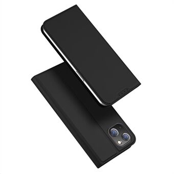 DUX DUCIS Skin Pro Serien til iPhone 15 Plus PU lædertelefon-etui med kortholder og telefonstativ.