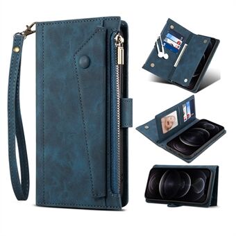 ESEBLE Star Series Wallet Læder Taske til iPhone 15 Plus, Lynlås Lomme RFID Blokerende Telefon Stand Cover