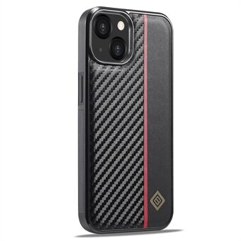 LC.IMEEKE til iPhone 15 Plus Carbon Fiber-tekstur Antidrop-mobiltelefon-etui i PU-læder+TPU+EVA-materiale