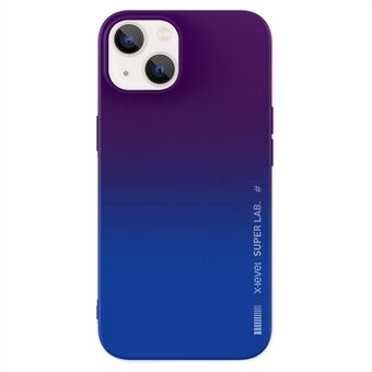 X-LEVEL til iPhone 15 Plus Rainbow Series Stødsikker Farvesplejsetelefon Taske Silikone bagside