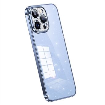 SULADA XingZuan Serie Telefon Etui til iPhone 15 Plus, Glitter Rhinestone Dekoration Elektroplating Blød TPU Bagside
