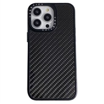 Til iPhone 15 Pro Anti-Scratch Shell Carbon Fiber Texture Mobiltelefon Etui PC+TPU Telefon Cover