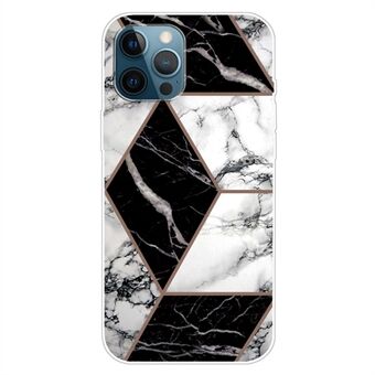 Til iPhone 15 Pro TPU Drop-Proof IMD Case Marmor Mønster Printet Telefon Cover, Stil A.