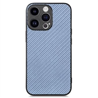 Carbon Fiber tekstur telefon cover til iPhone 15 Pro, PU Leather+PC+TPU telefon bagcover