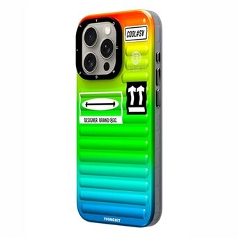 YOUNGKIT Gradvis Laser Stødsikker Etui til iPhone 15 Pro Kuffertstil TPU + Aluminiumlegering Telefoncover