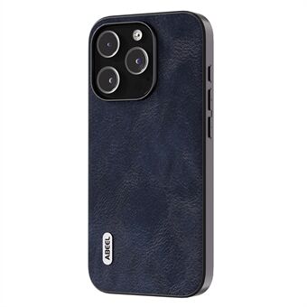 ABEEL Mobilcover til iPhone 15 Pro Max, PU-læder belagt PC + TPU koskind tekstur cover