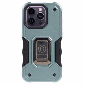 Til iPhone 15 Pro Max Kickstand Mobiltelefon Etui PC+TPU Anti-Slip Robust Beskyttelsescover
