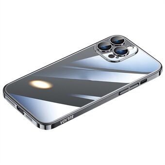 SULADA JINGJIA-serien til iPhone 15 Pro Max hård PC klar sag, hærdet glas linsefilm, elektroplatteret telefoncover.