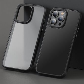 Til iPhone 15 Pro Max Skin-touch Ridsefri PC+TPU Etui Fire Hjørne Airbag Gennemsigtig Mat Telefoncover