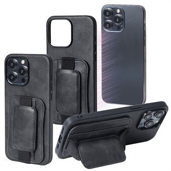 Til iPhone 15 Pro Max Rotary Kickstand Telefon Etui i PU-læder + TPU Mobil Beskyttende Cover med Kortholder
