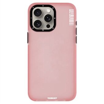 YOUNGKIT Farvet Sand Serie til iPhone 15 Pro Max Mat Bagcover Metalobjektivramme TPU-telefonboks
