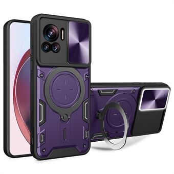 PC+TPU-cover til Motorola Edge 30 Ultra 5G / Moto X30 Pro 5G Slide-kameralåg Ring Kickstand Telefon Rygbeskytter-etui
