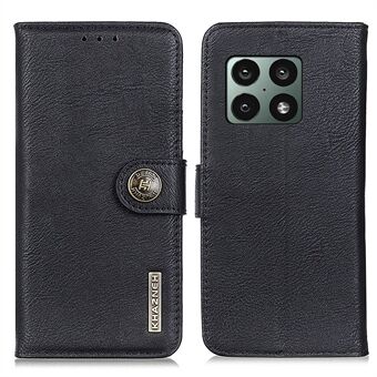 KHAZNEH Magnetisk PU-læder Flip Wallet Case Blød TPU indvendigt Stand Telefoncover til OnePlus 10 Pro 5G