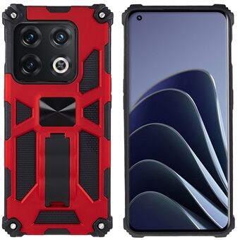 PC TPU Combo Armor Phone Case til OnePlus 10 Pro, dobbelt beskyttelse Anti-fald støtte og magnetisk metalplade Hybrid Phone Case