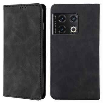 Soft Touch Anti-slip kortholder cover til OnePlus 10 Pro 5G Velbeskyttet anti-drop flip cover Magnetisk PU læder telefon taske med Stand