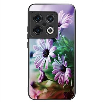 Til OnePlus 10 Pro 5G TPU-ramme Hærdet glas-bagside Telefon-etui Mønster Udskrivning Anti-drop cover