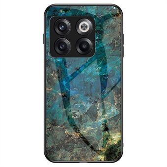 Til OnePlus 10T 5G / ACE Pro 5G Faldsikkert telefoncover Marmormønster Hærdet glas + PC + TPU Hybrid Cover