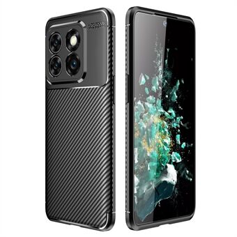 Til OnePlus 10T 5G / ACE Pro 5G Anti-ridse Carbon Fiber Texture Telefon Case Soft Skin TPU stødsikkert beskyttelsescover
