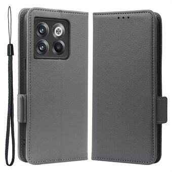 Litchi Texture Phone Case til OnePlus 10T 5G / ACE Pro 5G, Stand Wallet PU Læder Magnetisk lås Folio Flip Beskyttelsescover