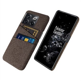 Til OnePlus 10T 5G / ACE Pro 5G Hard PC-telefonetui Dobbelt kortholder Cloth Texture Smartphone-telefoncover