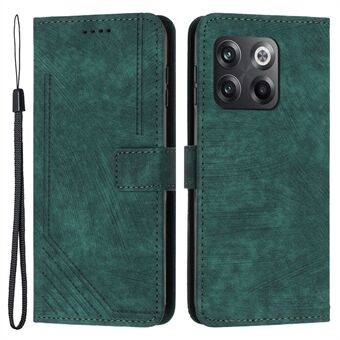 Til OnePlus ACE Pro 5G / 10T 5G Imprinted Lines PU-læder telefoncover Flip Stand Wallet Skin-touch telefoncover