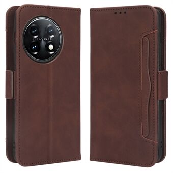 Til OnePlus 11 5G PU-læder Stødsikkert telefontaske Stand Kortholder Magnetisk Flip Wallet Mobiltelefoncover