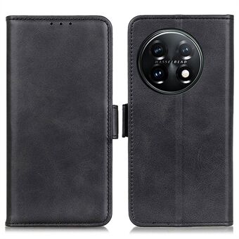 Til OnePlus 11 5G telefoncover Magnetisk tegnebog Foldbart Stand Anti-støv Kohud Tekstur PU læderetui