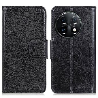 Til OnePlus 11 5G Nappa Texture Split Læder Flip Case Stand Pung Magnetisk lås Telefoncover