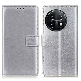 Til OnePlus 11 5G tekstureret PU-læder pung telefonetui Fuld beskyttelse Anti-drop Stand