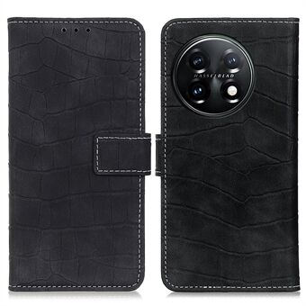 Mobiltelefontaske til OnePlus 11 5G , flip læder Stand Crocodile Texture Anti-fald beskyttende telefoncover