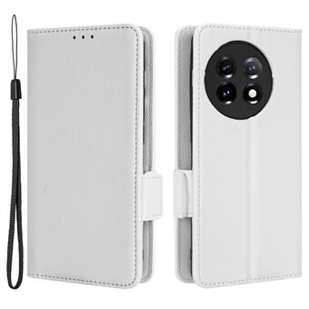 Anti-drop telefoncover til OnePlus 11 5G Stand Litchi Texture PU læder beskyttende telefoncover