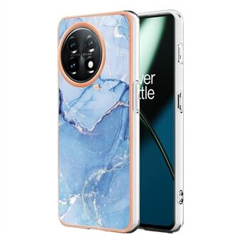 YB IMD Series-16 Style E-telefoncover til OnePlus 11 5G, 2,0 mm galvanisering IMD marmormønster TPU-cover
