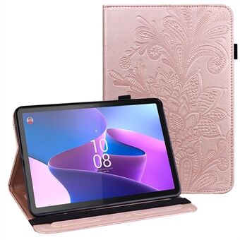 Til Lenovo Tab P11 Gen 2 Flower Imprinting Drop-proof Tablet Cover PU Leather Wallet Case with Stand