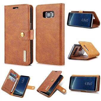 DG.MING for Samsung Galaxy S8 G950 Detachable 2 in 1 Wallet Split Leather Phone Cover Anti-fingerprint Phone Case