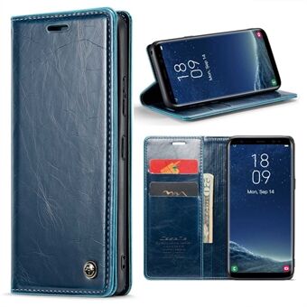 CASEME 003-serien til Samsung Galaxy S8 PU Stand Retro voksagtig tekstur Fuld beskyttelse tegnebogscover