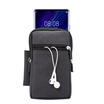 Denim Canvas Washable Zipper Phone Pouch Waist Bag, Internal Size: 10 x 17 x 2.5cm
