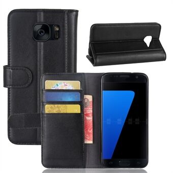 For Samsung Galaxy S7 SM-G930 Genuine Leather Wallet Stand  Protective Case Accessory