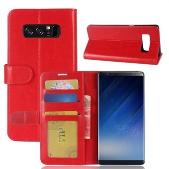 Crazy Horse Wallet Leather Stand Phone Case for Samsung Galaxy Note 8