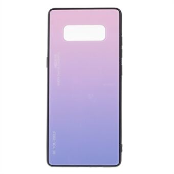 Gradient Color Glass + PC + TPU Hybrid Mobile Casing for Samsung Galaxy Note 8 N950