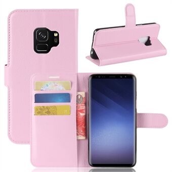 For Samsung Galaxy S9 G960 Litchi Skin PU Leather Wallet Stand Mobile Phone Cover