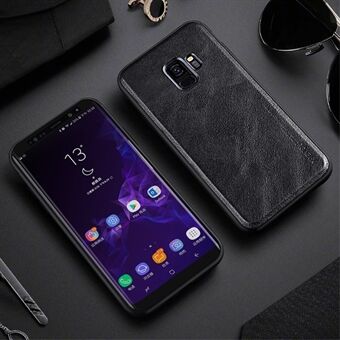 X-LEVEL Vintage Style PU Leather Coated TPU Shell for Samsung Galaxy S9 SM-G960