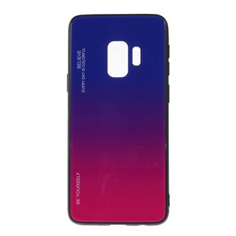 Gradient Color Glass + PC + TPU Phone Case for Samsung Galaxy S9 G960