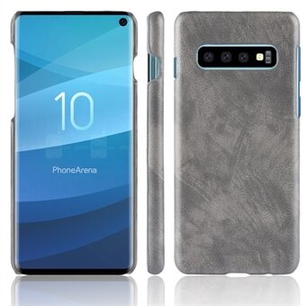 Litchi Skin Leather Coated Hard PC Case for Samsung Galaxy S10